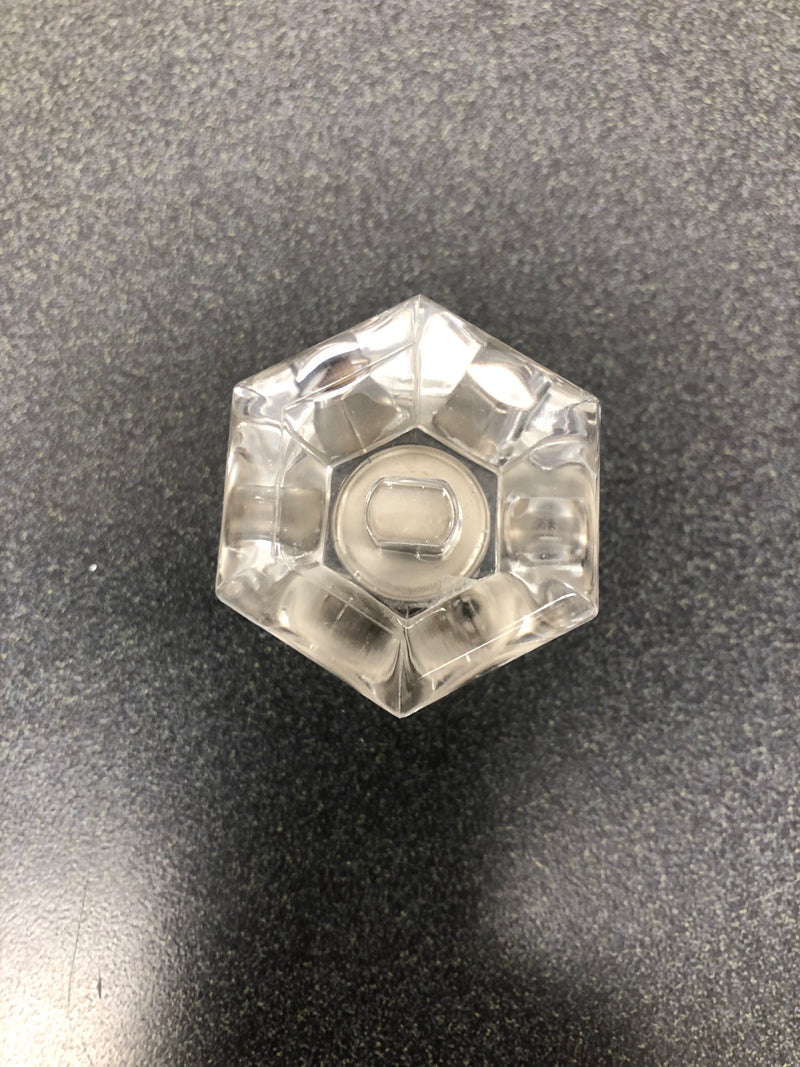 Liberty Hardware P19443-116-CP Faceted 1-3/4 Inch Geometric Cabinet Knob - Satin Nickel and Clear