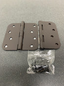 Deltana S44R510B 4" x 4" Plain Bearing 5/8" Radius Corners Mortise Hinge - Pair - Oil Rubbed Bronze