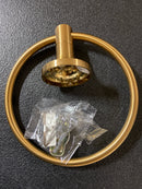 Signature Hardware 466407 Lentz 6-1/2" Wall-Mounted Towel Ring - Brushed Gold