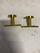 Wowow 480807GX2 Knob Hook Double Robe/Towel Hook in Brushed Gold (2-Pack)