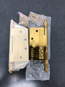 Deltana CSBP45 4-1/2 x 4-1/2 Ball Bearing Square Corner Full Mortise Hinge - Pair - Lifetime Brass