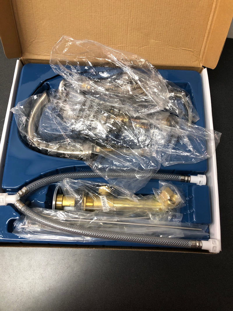 Miseno MNO311BNP Bella Widespread Bathroom Faucet - Includes Brass Pop-Up Drain Assembly - PVD Brushed Nickel