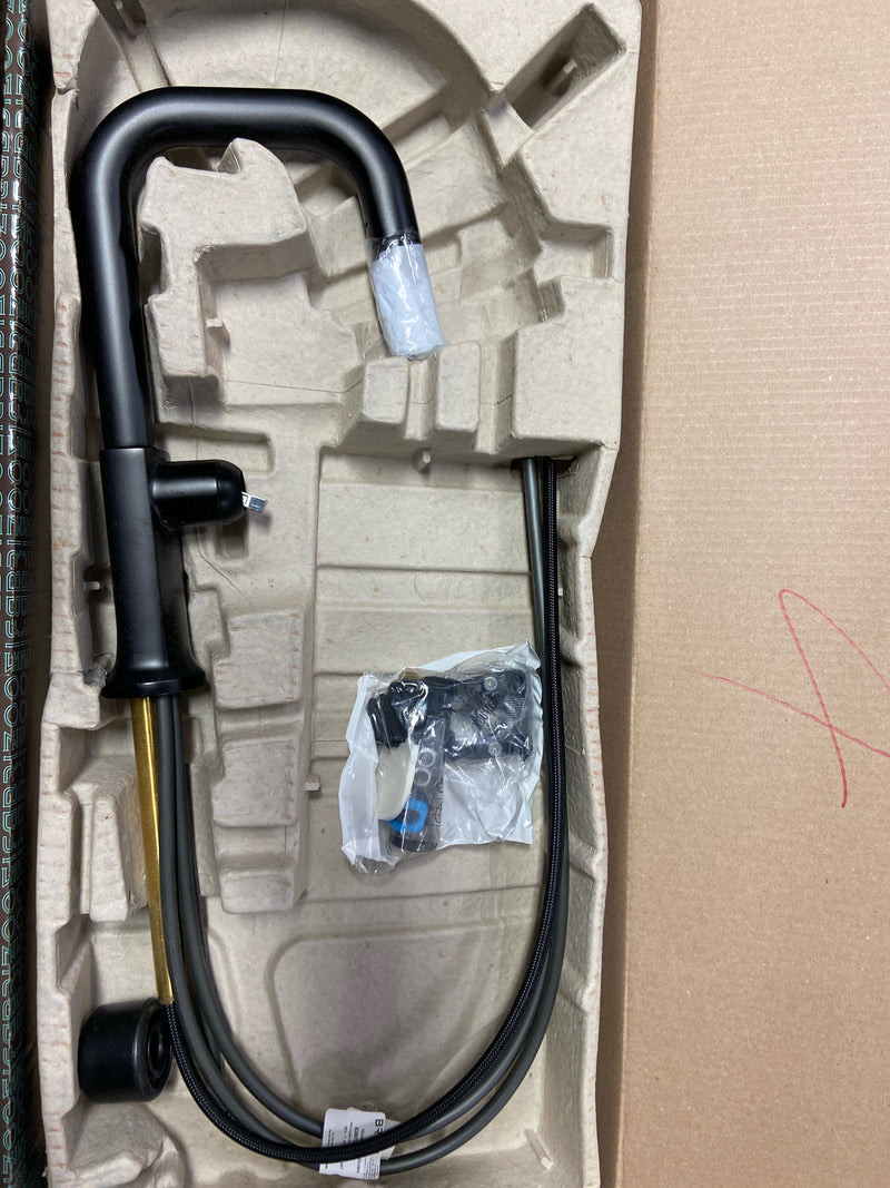 Brizo 63907LF-BLLHP Kintsu 1.8 GPM Single Hole Pull Down Prep/Bar Faucet with Square Spout - Less Handle - Matte Black