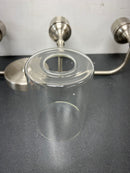 Home decorators collection 39343-HBO Ayelen 4-Light Brushed Nickel Modern Bathroom Vanity Light with Clear Glass