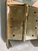 Baldwin 1041033I Square Ball Bearing Mortise Hinge, Vintage Brass