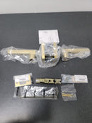 Baldwin PSSQUCSR044 Square Passage Door Lever Set with Contemporary Square Rosette - Lifetime Satin Brass