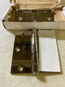 Emtek 9100 Steel Hinges (Pair) - SD - Square Corners - 3 1/2" x 3 1/2" - 9101314 - Polished Nickel (US14)