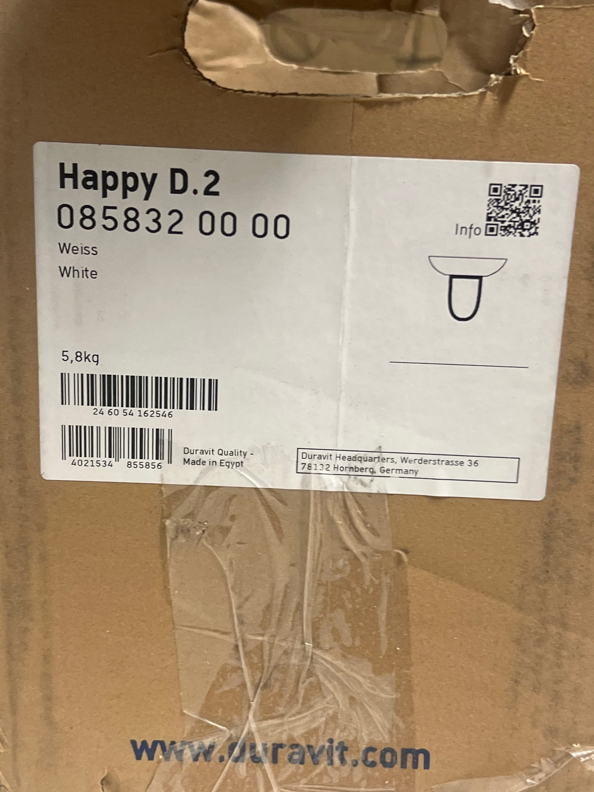 Duravit 0858320000 Happy D.2 Sink Shroud - White