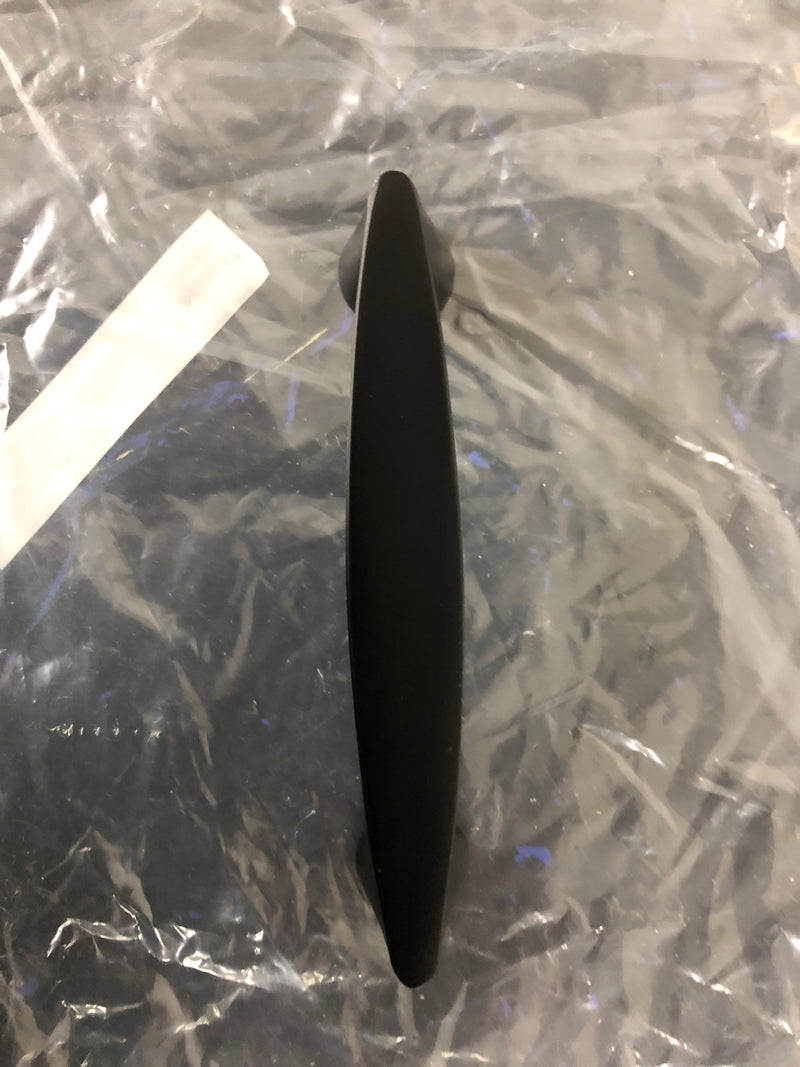 Berenson 2400-1055-P Domestic Bliss 3-3/4" (96mm) Center to Center Sleek Cabinet Handle / Drawer Pull with Mounting Hardware - Matte Black