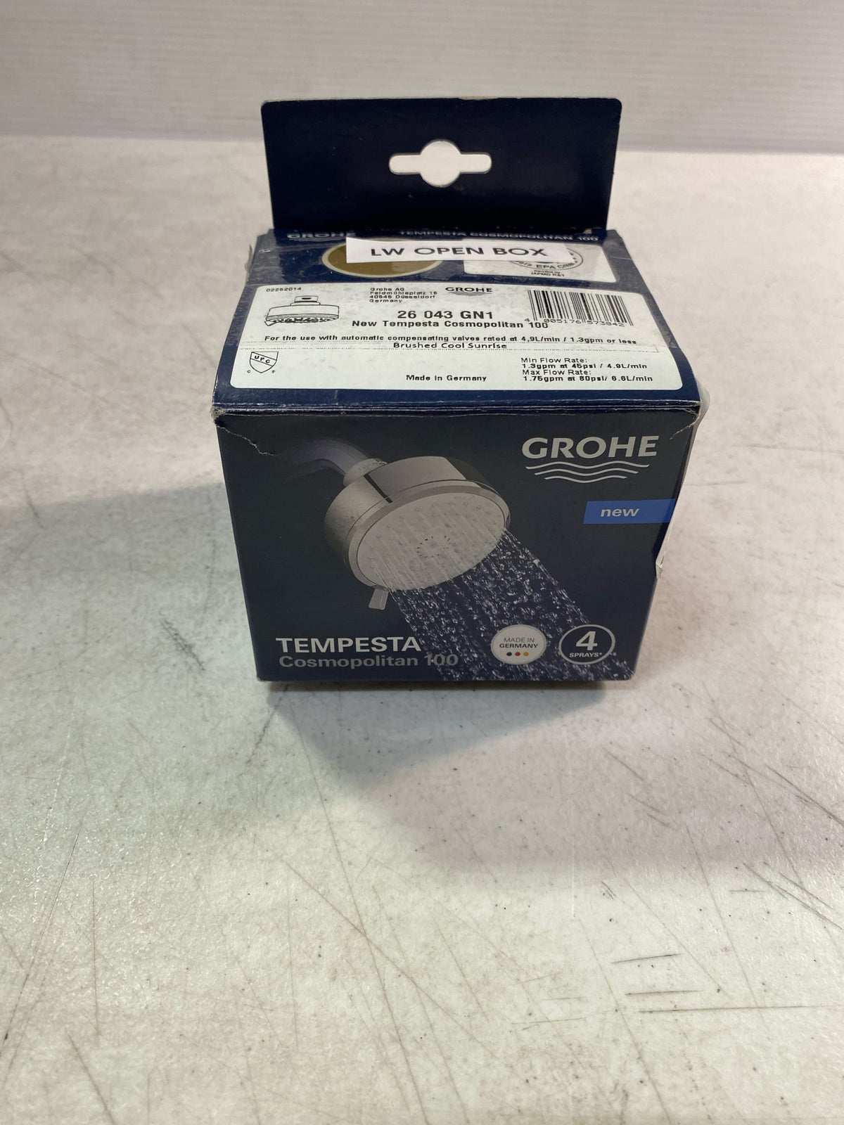 GROHE Tempesta Cosmopolitan 100 4 Spray Shower Head, Brushed Cool Sunrise