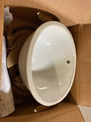Kohler K-2209-0 Caxton 17" Undermount Bathroom Sink with Overflow - White