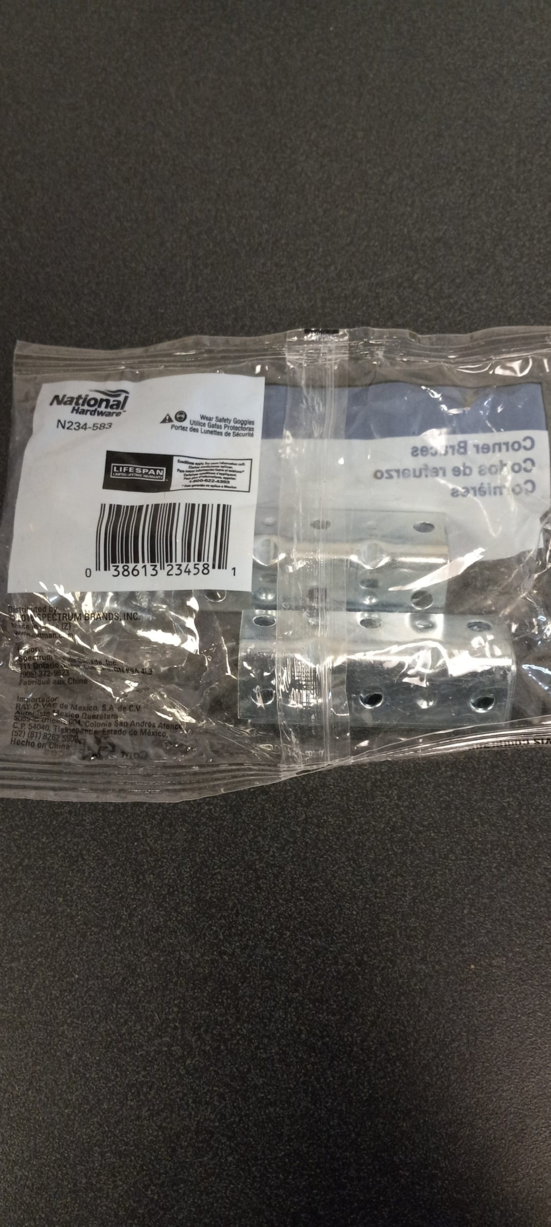 National Hardware N234-583 SPB113 Corner Braces in Zinc plated, 4 pack