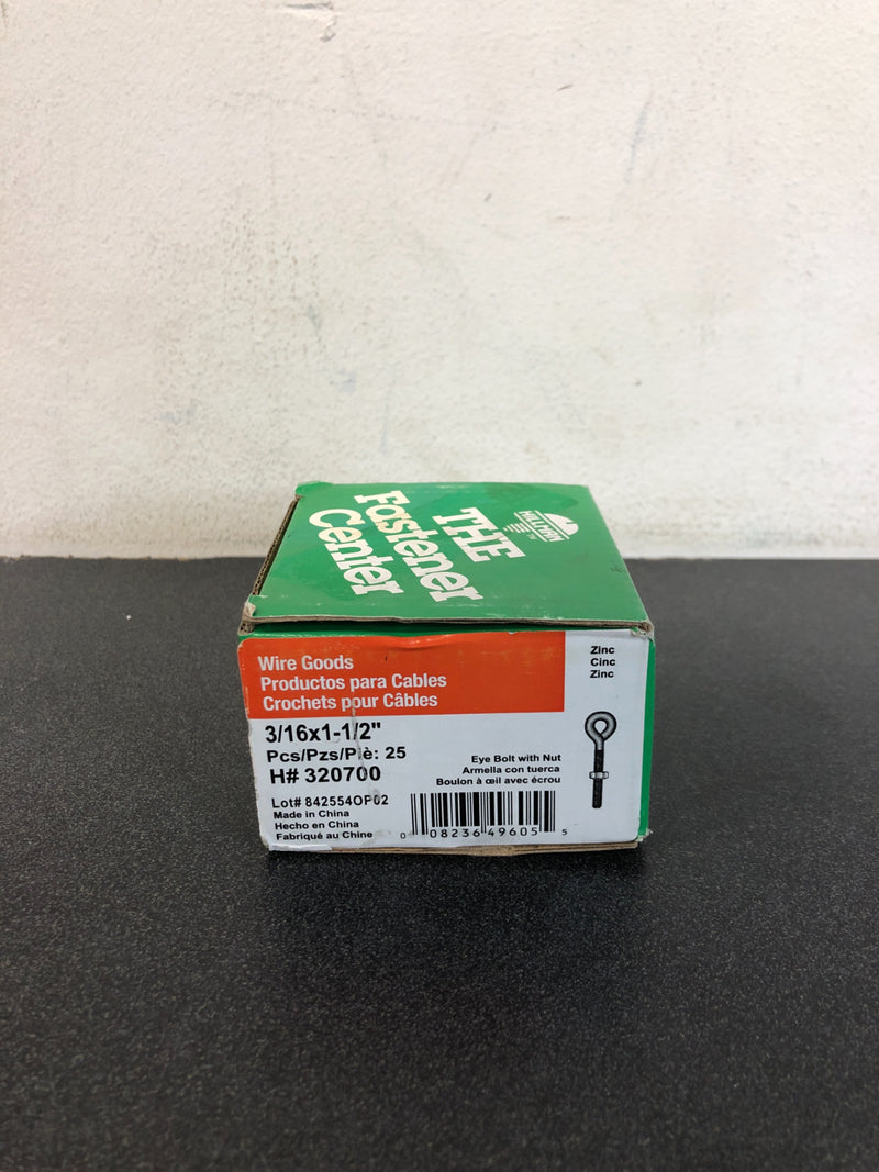 Hillman 10 x 1-1/2-in Zinc-Plated Coarse Thread Eye Bolt