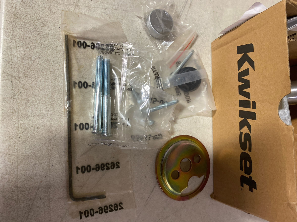 Kwikset 971HFLSQTV1 Halifax Lever Single Cylinder Interior Pack with Square Rose for Handlesets - Satin Chrome