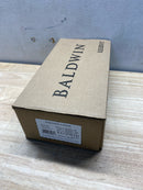 Baldwin ENSQUCSR044 Square Single Cylinder Keyed Entry Door Lever Set with Contemporary Square Rose - Lifetime Satin Brass