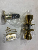 Miseno MLK2010PB Buchanan Tulip Single Cylinder Keyed Entry Door Knob Set with Deadbolt - Polished Brass