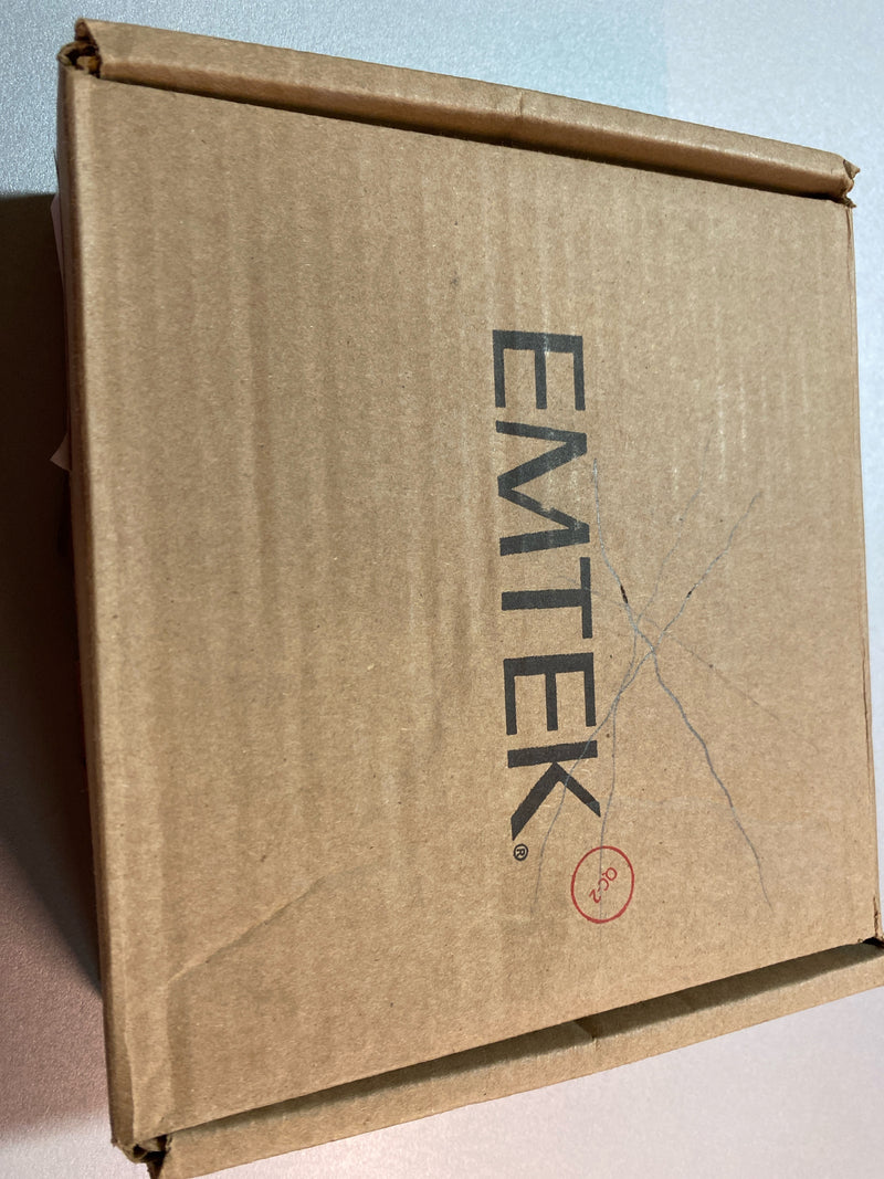 Emtek C5109HLOUS15 Helios Passage Door Lever Set with Disk Rose and Concealed Screws from the Brass Modern Collection - Satin Nickel