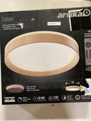 Artika FM-CAC-HD2WD Callisto 15 in. 1 Light Wood 5CCT Selectable LED Integrated Flush Mount Ceiling Light with Remote