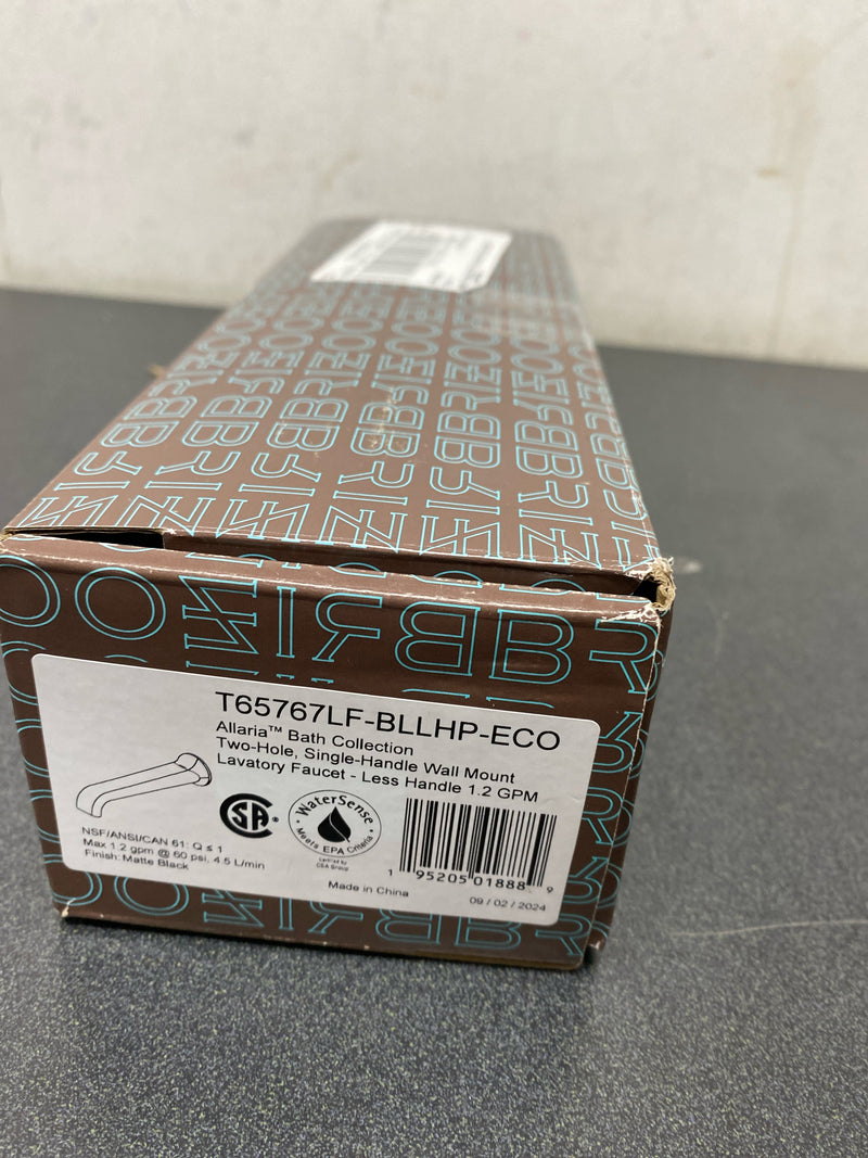 Brizo Allaria: Two-Hole, Single-Handle Wall Mount Lavatory Faucet - Less Handle 1.2 GPM - T65767LF-BLLHP-ECO