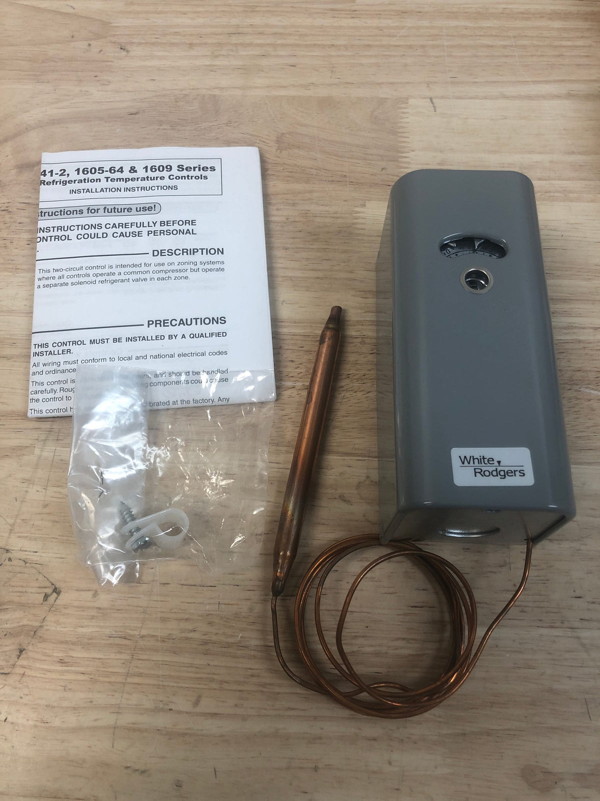 White-Rodgers W1609101 Refrigeration Temperature Control - Grey