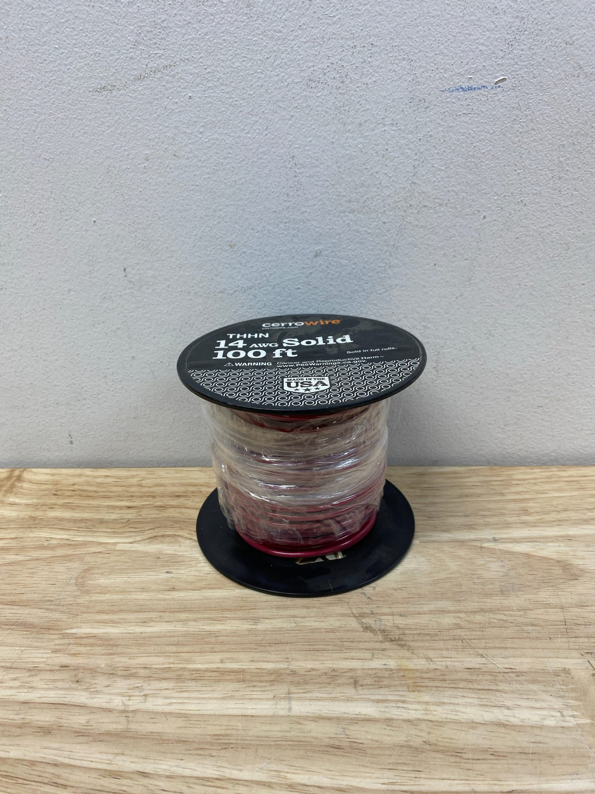 Cerrowire 112-1473CR 100 ft. 14 Gauge Red Solid Copper THHN Wire