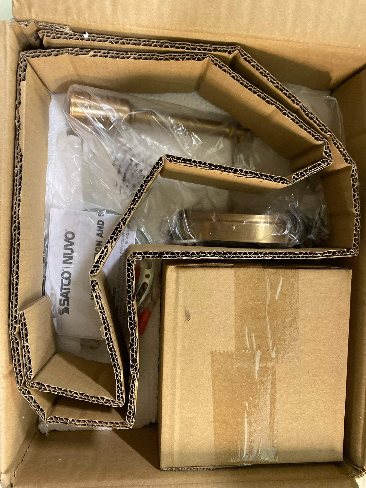 Nuvo Lighting 60/6687 Olmsted 19" Tall Bathroom Sconce - Burnished Brass / White