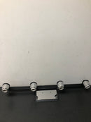 Home decorators collection 4000204-05 Westbrook 4-Light Matte Black Modern Bathroom Vanity Light with Chrome Accents