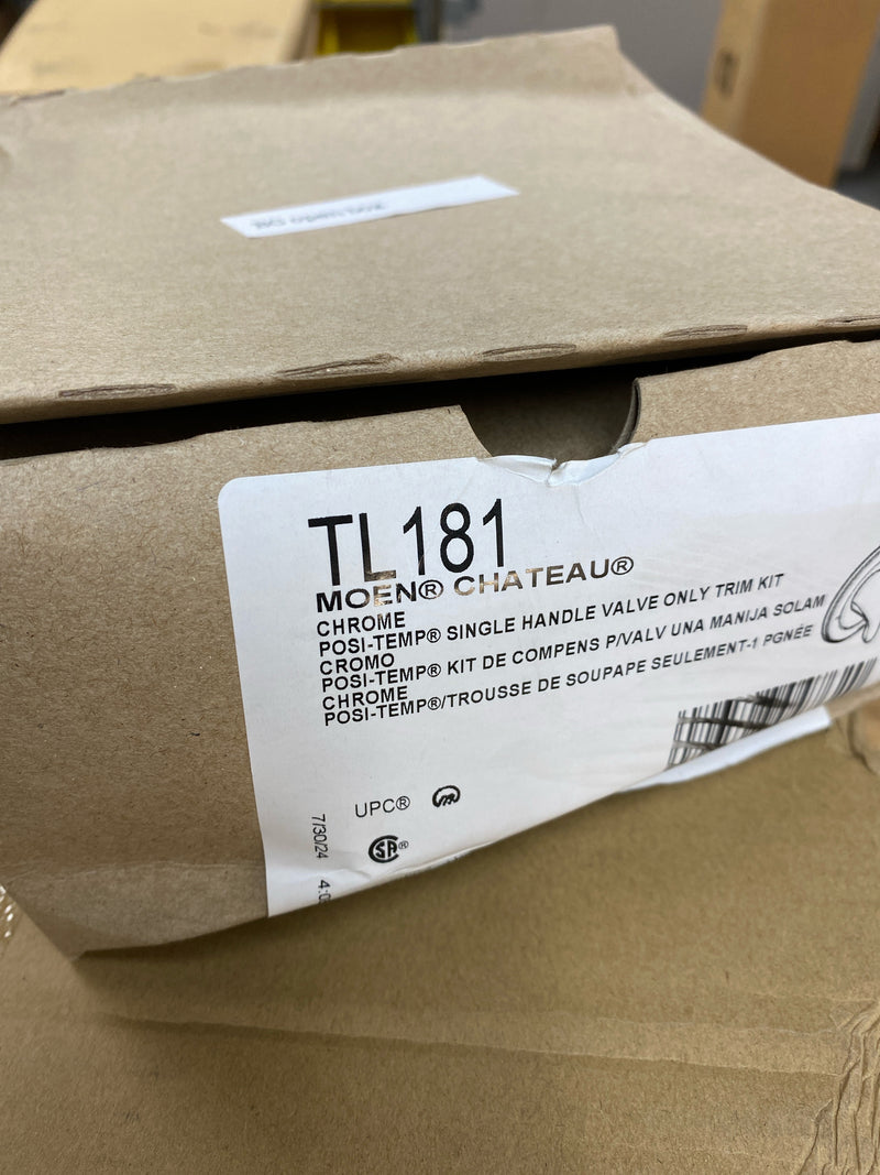 Moen TL181 Single Handle Posi-Temp Pressure Balanced Valve Trim Only from the Chateau Collection (Less Valve) - Chrome