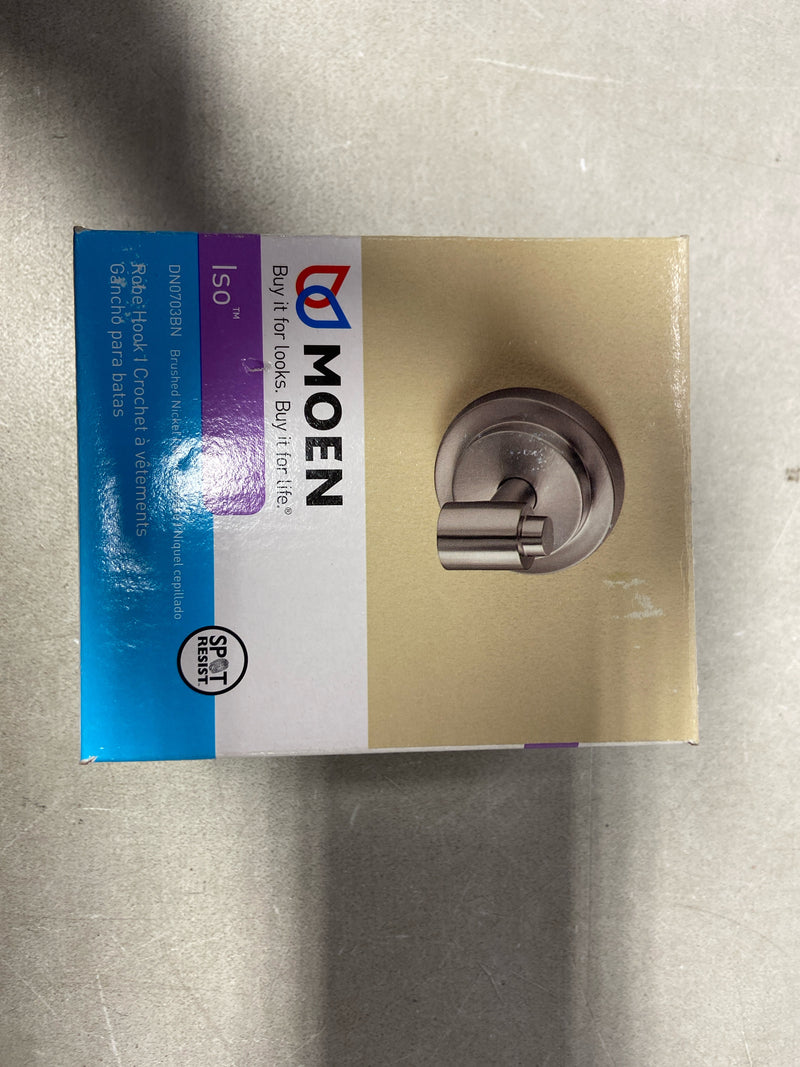 Moen DN0703BN ISO Single Robe Hook in Spot Resist Brushed Nickel