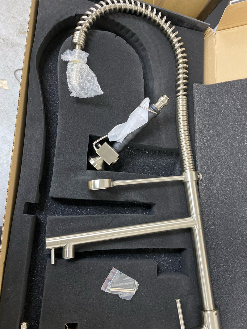 ZLINE VNG-KF-BN Van Gogh 2.2 GPM Single Hole Pre-Rinse Pull Down Kitchen Faucet - Brushed Nickel