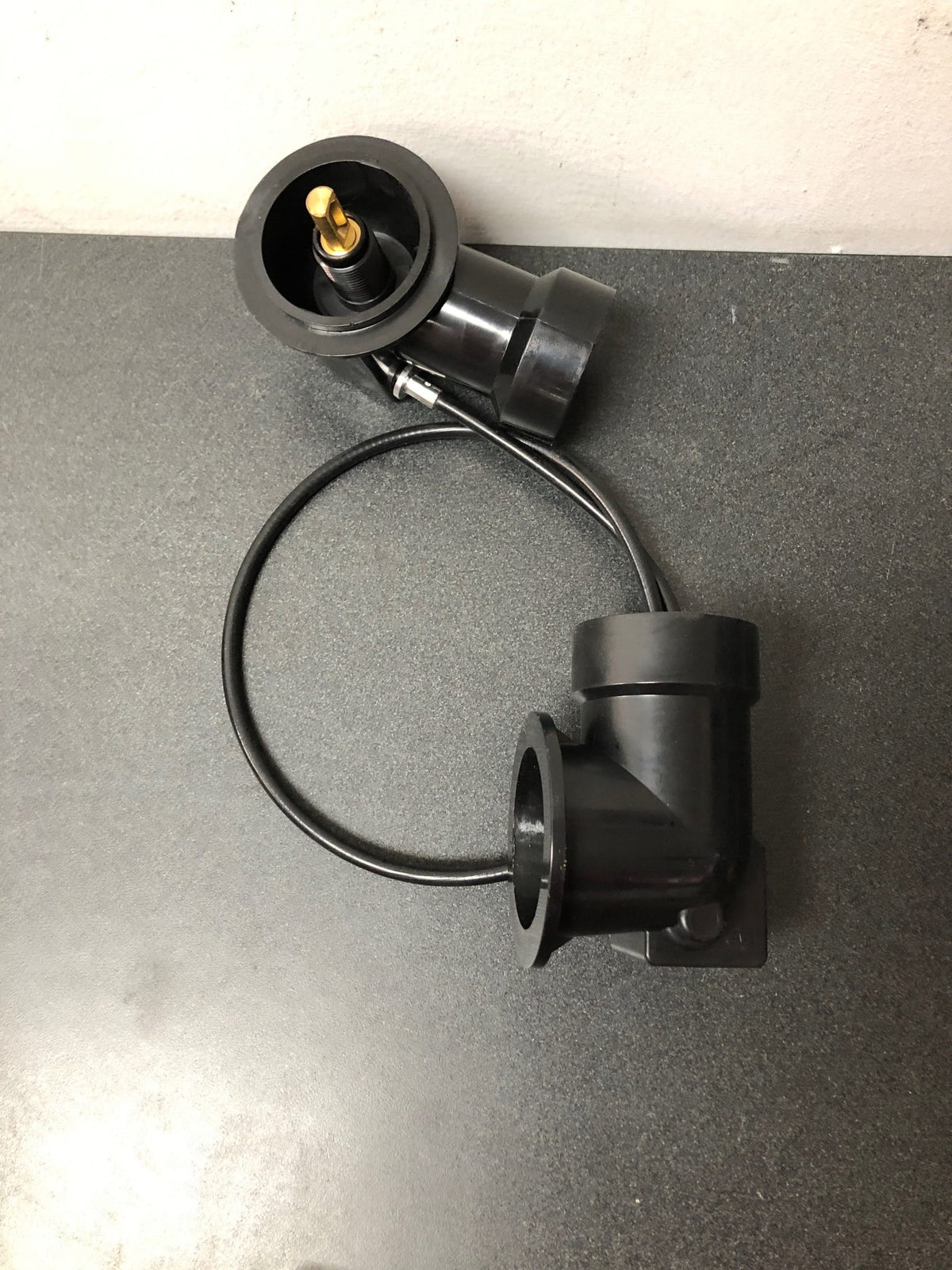 Signature Hardware 478498 ABS Cable Drain and Overflow for 17" - 22" Deep Alcove Tubs - Matte Black