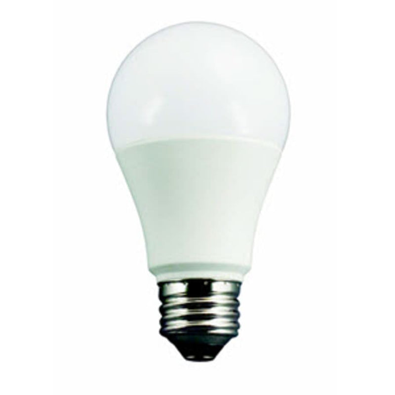 TCP Single 9 Watt Frosted Dimmable A19 Medium (E26) LED Bulb - 3000K - White -6pack