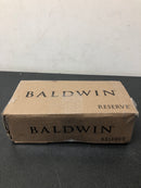 Baldwin HDTUBCFR260 Tube Non-Turning One-Sided Dummy Door Lever with 5 Inch Rectangle Rose from the Reserve Collection - Polished Chrome