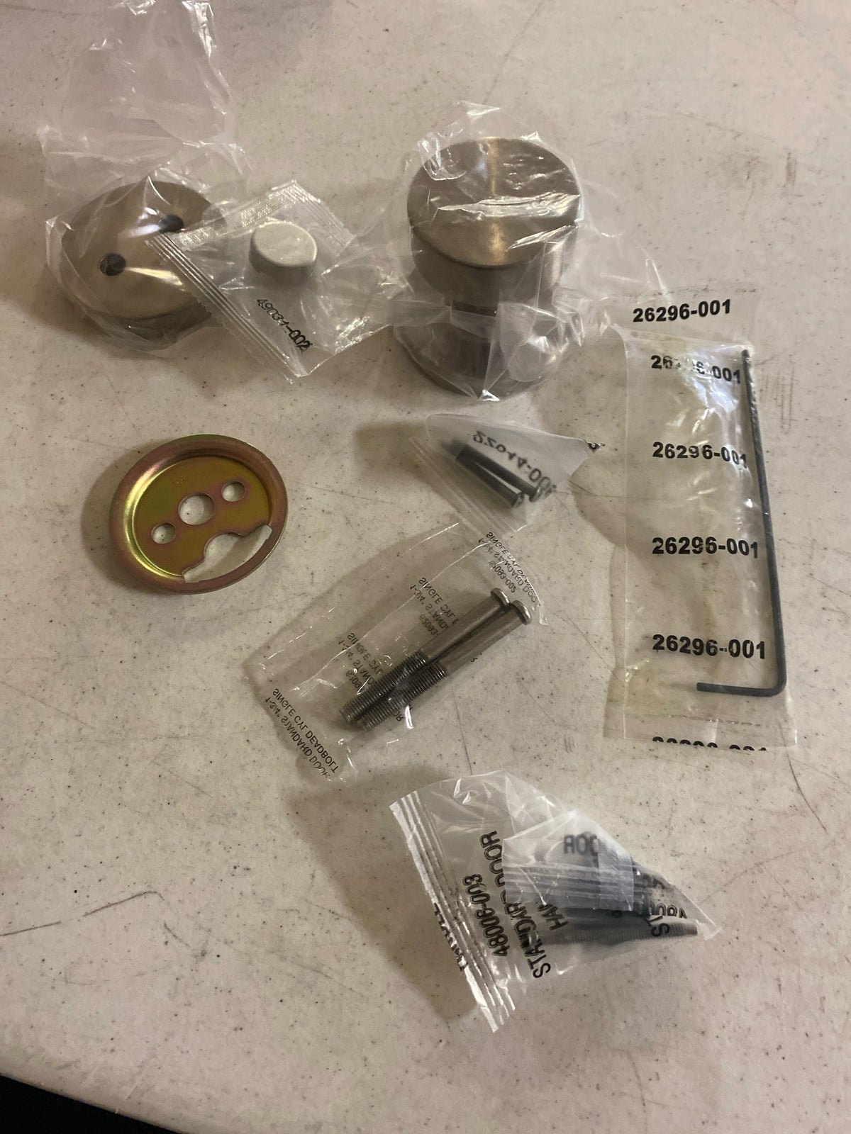 Kwikset 973PSKRDT-15 Pismo Non-Turning Dummy Interior Pack with Round Rose - Satin Nickel
