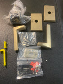 Emtek C720LRTWB Lariat Rustic Modern Bronze Privacy Door Lever Set with Concealed Screws - Tumbled White Bronze