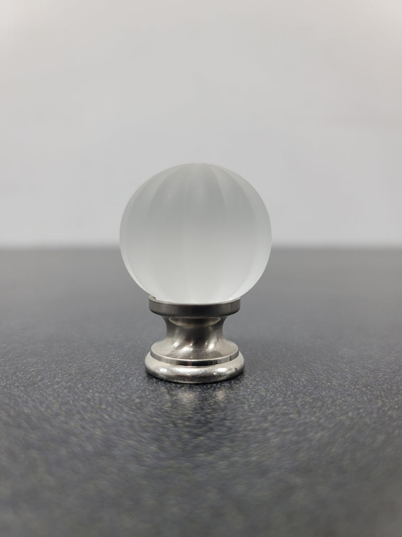 Century 18409-15F Tahoe 1-1/4 Inch Round Cabinet Knob - Satin Nickel/Frosted