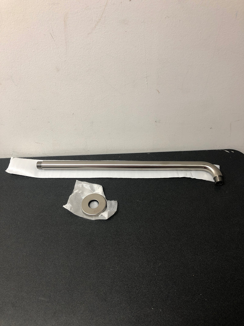 Signature Hardware 449641 18" Wall Mounted Rainfall Shower Arm and Flange - Brushed Nickel