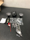 Baldwin PVCRYTAR190 Crystal Privacy Door Knob with Arch Rose - Satin Black