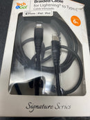 Tech and go 131 1319 TG3 6 ft. Braided Cable for Lightning to USB-C