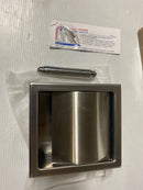 ALFI brand ABTP77-BSS Brushed Stainless Steel Recessed Toilet Paper Holder with Cover