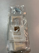 Belwith Keeler B077980LRBGB Reserve 5-1/16" Center to Center Leather Cabinet Handle / Drawer Pull - Mixed Materials - Brushed Golden Brass / Brown Leather