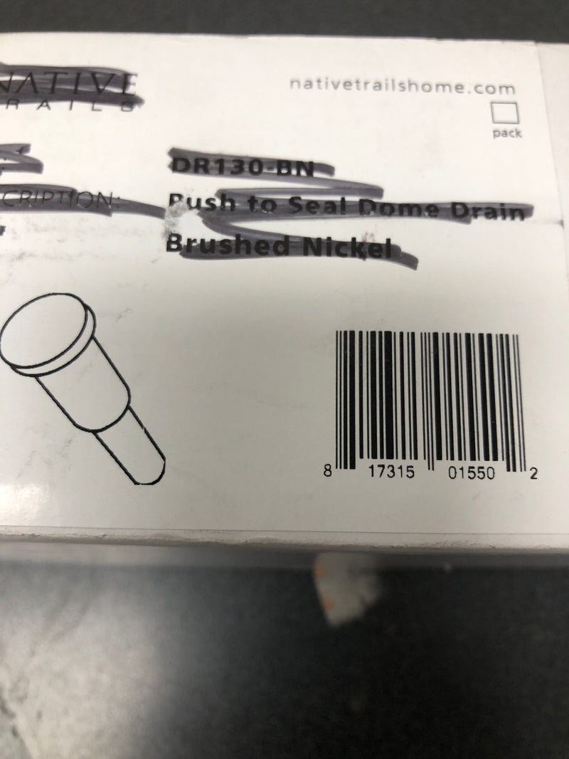 Native Trails DR130-BN 1-1/2" Pop-Up Drain Assembly - Less Overflow - Brushed Nickel