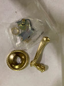 Baldwin 5104044LDM 5104 Left Handed Non-Turning One-Sided Dummy Door Lever with 5004 Rose from the Estate Collection - Satin Brass