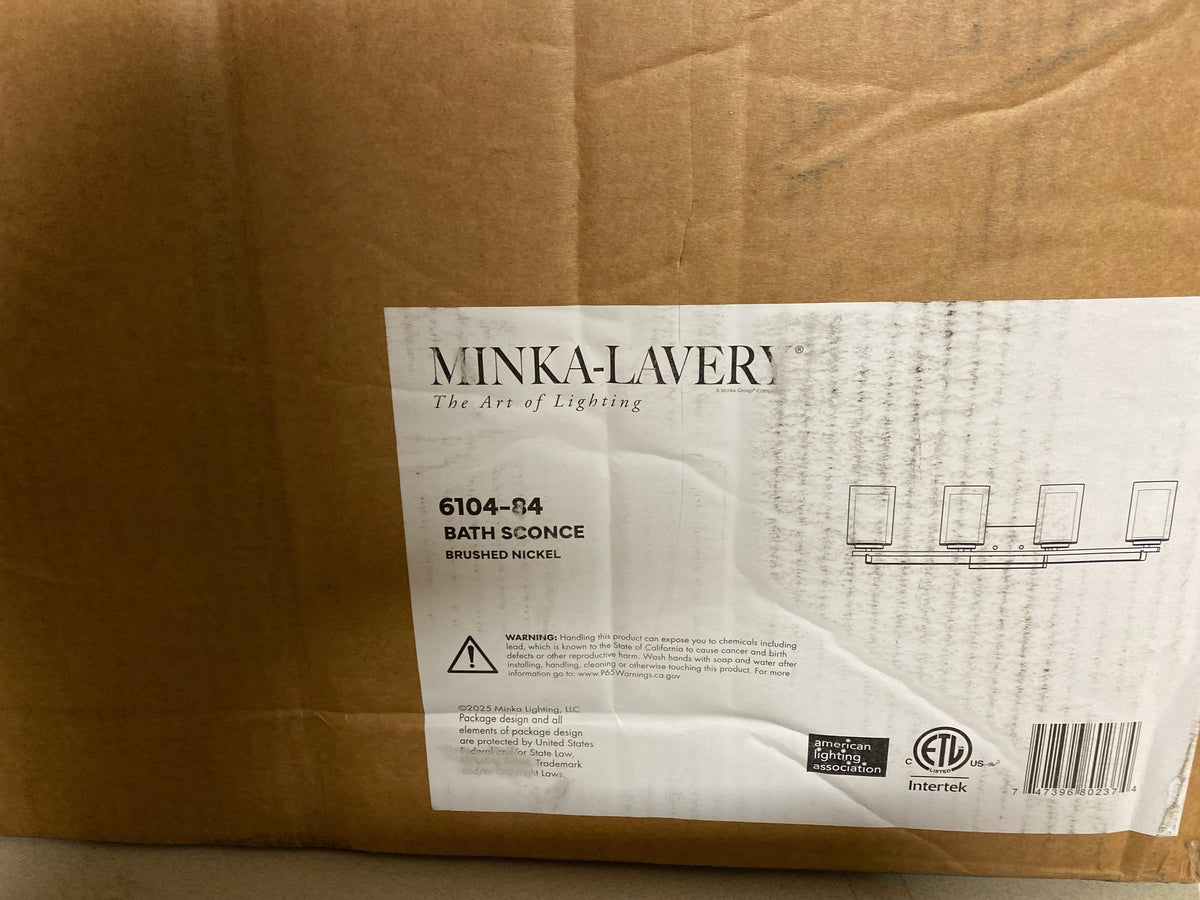 Minka Lavery 6104-84 Parsons Studio 4 Light 33" Wide Vantage Bathroom Vanity Light - Brushed Nickel