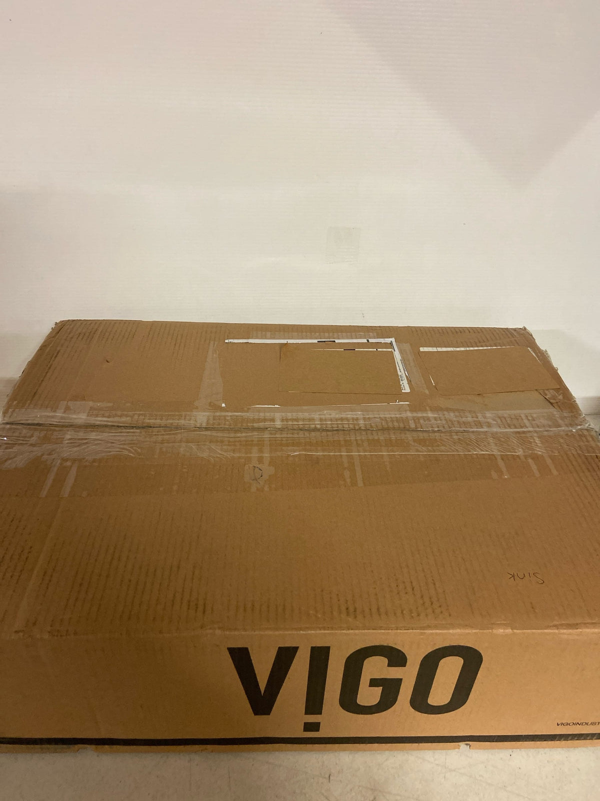 VIGO Starr 23"L x 15"W x 5"H Over the Counter Matte Stone Rectangular Vessel Bathroom Sink in White -VG04028