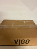 VIGO Starr 23"L x 15"W x 5"H Over the Counter Matte Stone Rectangular Vessel Bathroom Sink in White -VG04028