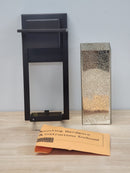 Justice Design Group FSN-7541W-MROR-DBRZ Fusion Single Light 12" High Integrated 3000K LED Outdoor Wall Sconce with Mercury Artisan Glass Shade - Dark Bronze