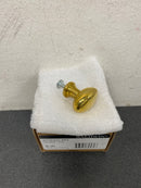 Baldwin 4910031BIN Oval 1-1/8 Inch Oval Cabinet Knob from the Estate Collection - Non-Lacquered Brass