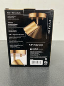 Globe Electric 59765 Pratt 1-Light Track Lighting Spotlight, Matte Brass, Gold
