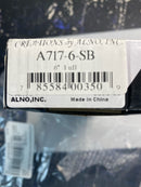 Alno A717-6-SB Moderne 6" Center to Center Modern Flat Bar Solid Brass Cabinet Handle / Drawer Pull - Satin Brass